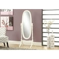 thumbnail image 2 of Mirror, Full Length, Standing, Floor, 60" Oval, Dressing, Bedroom, Wood, White, Traditional, 2 of 7
