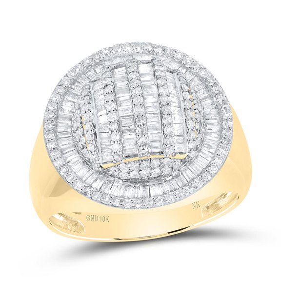 Diamond NK Mens Round Shape Ring 1.63cttw