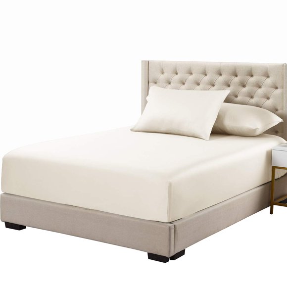 Royal Hotel Bedding Soft Cotton Fitted Sheet, 600 Thread Count, Silky Soft Fitted-Sheet, 100% Cotton Fitted, Twin XL, Ivory