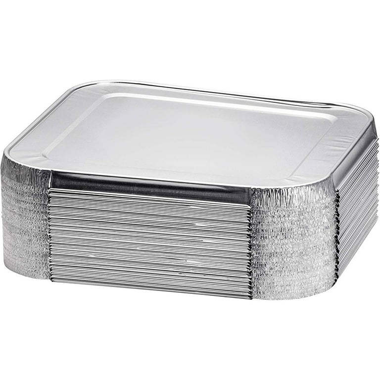 VeZee's Disposable 9X13 Aluminum Foil/Pan Pans Half Size Deep Steam Table  Bakeware - Cookware Perfect for Baking Cakes, Bread, Meatloaf, Lasagna:100CT