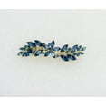 thumbnail image 2 of Faship Gorgeous Navy Blue Rhinestone Crystal Small Floral Hair Barrette Clip, 2 of 4