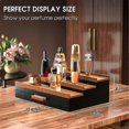 thumbnail image 4 of Wooden Cosmetics Storage Box Perfume Display Stand with Hidden Drawer Stepped Perfume Storage Box, 4 of 5