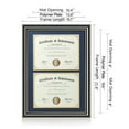thumbnail image 6 of ELSKER&HOME Double Diploma Frame Certificates&Document for Two 8.5x11 Inch with Mat and 13.5x20 Inch Without Mat, 6 of 7