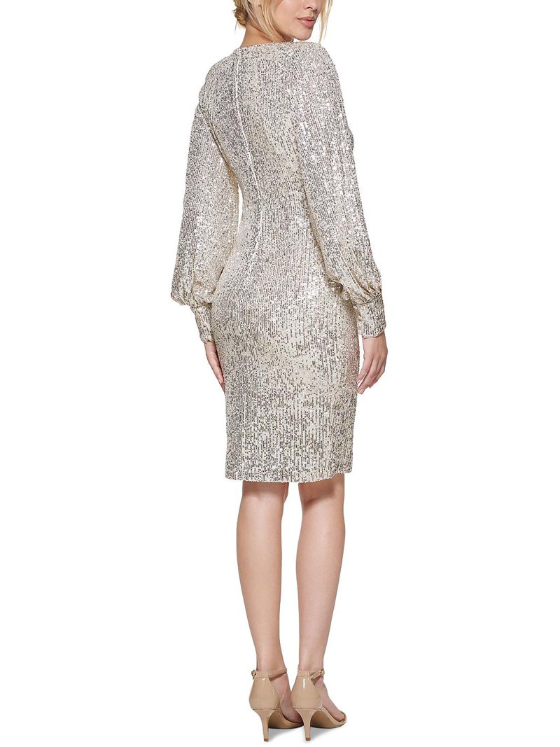 sachin and babi light blue dress Eliza J Womens Sequined Knee-Length Cocktail and Party Dress