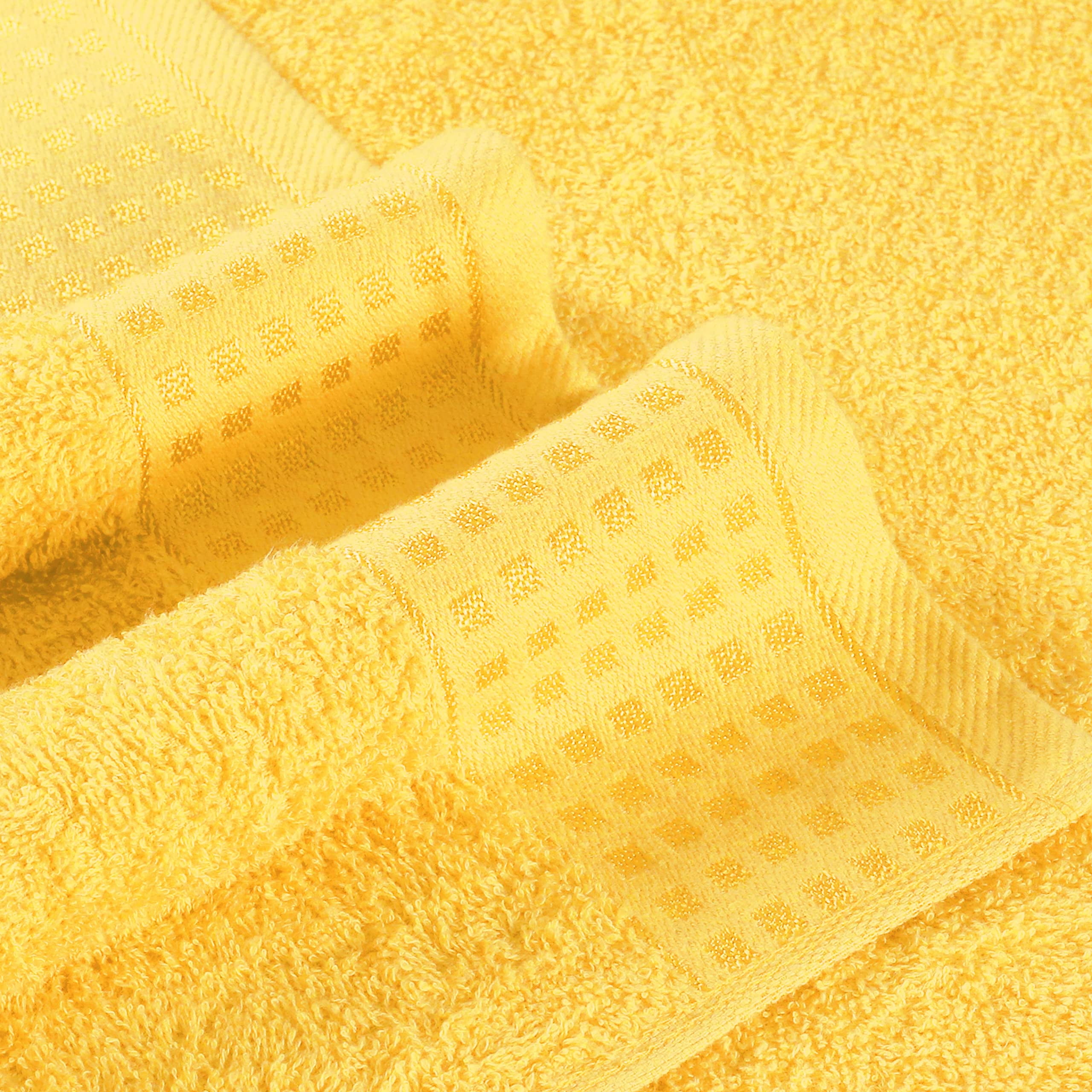 MyOwn 100% Premium Cotton 2 Pack Oversized Bath Towel Set 28x55 inches, Large Bath Towels, Ultra Absorbant Compact Quickdry & Lightweight Towel, Ideal for Gym Travel Camp Pool - Lime Yellow