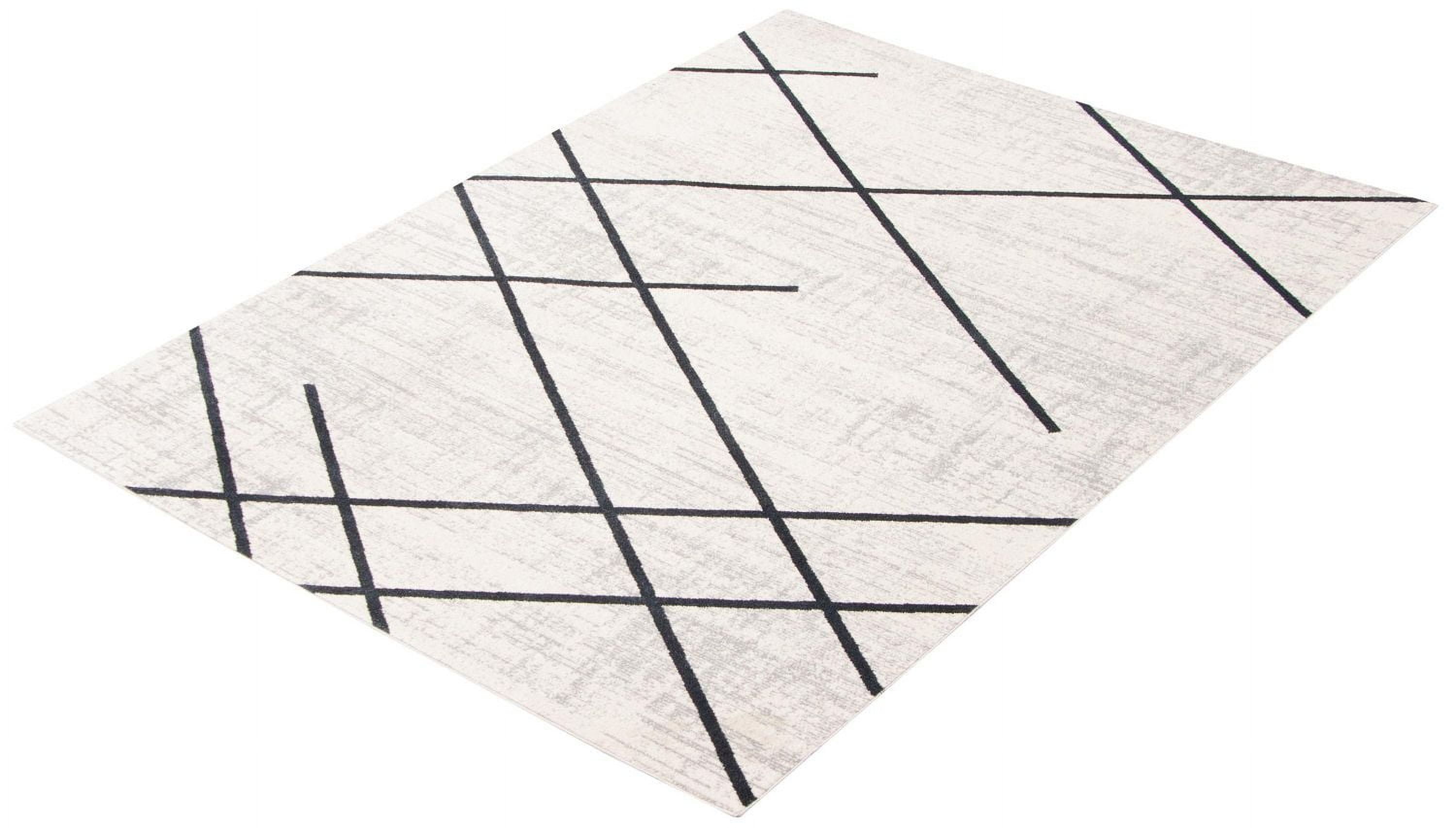 ECARPET Washable Abstract Striped Area Rug & Runner for Living Room, Bedroom, Hallway