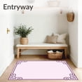 thumbnail image 3 of ODIKA 3'x5' Machine Washable Non-Slip Area Rug, Sophisticated Edge Hallway Decoration Showcasing Refined Boundary High Traffic Rug, Purple, 577436, 3 of 7