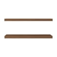 thumbnail image 4 of 31.5" Wide Floating Shelves Set of 2, Modern Wall Shelves for Bedroom, Bathroom, Living Room (Mahogany), 4 of 6