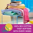 thumbnail image 5 of TOWN & COUNTRY PLAY 6-Piece Striped Reversible Terry Brights Set, 2-Bath Towels, 2-Hand Towels, 2-Washcloths, 100% BCI Cotton, Plush & Absorbent 550GSM, Latte Tan, 5 of 7