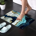 thumbnail image 4 of Diatomaceous Earth Bath Mat,Blue and White Gold line marbleSoft Wrinkle Free Bathroom Floor Rugs Non-Slip Volume Super Absorbent Fast Drying for Bathroom Kitchen Door mat (40cm×60cm), 4 of 6