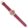 thumbnail image 4 of Stand Out Get Noticed! Big Face Ladies Bejeweled Rubber Iced Out Colorful Watch with Genuine Rhinestone Diamond Accents - Touch of Female Celebrity Glamour - ST10800T Wine Tennis, 4 of 8