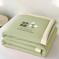 thumbnail image 5 of Clearance Cooling Blanket,Hwkond Machine Washable Lightweight Cotton Quilt - Ideal For AirConditioned Rooms All-Season Cool Comfort Easy Care 110x150cm/43.3x59.05in,Green,110x150cm, 5 of 7