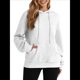 thumbnail image 2 of Sudadera con Capucha para Mujer, Informal, de Larga, con Cordón Ajustable, Estilo Waffle, Holgada, con Bolsillo XXXL, 2 of 10
