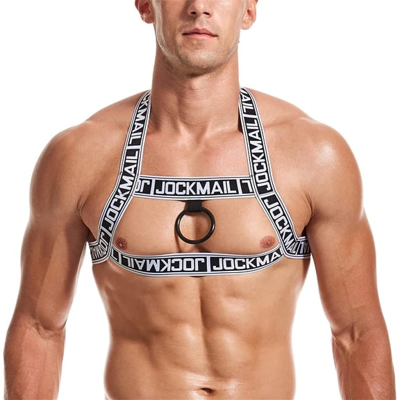 JOCKMAIL Mens Fitness Harness Fitness Shoulder Strap Mens Crop Top Chest Muscle Harness Mens Shoulder Bandage Strap