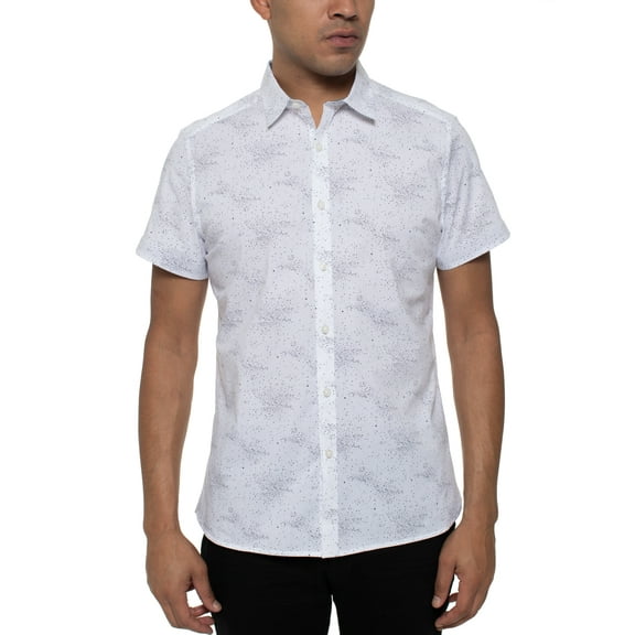 Kenneth Cole Men's Button Up, White, M