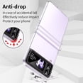 thumbnail image 3 of MonsDirect for 6.7 inch Samsung Galaxy Z Flip 3 5G 2021 Case, Hinge Protection Hard PC Back Shell Anti-Drop Slim Shockproof Full Coverage with Independent Lens Circle for Galaxy Z Flip 3, Clear, 3 of 7