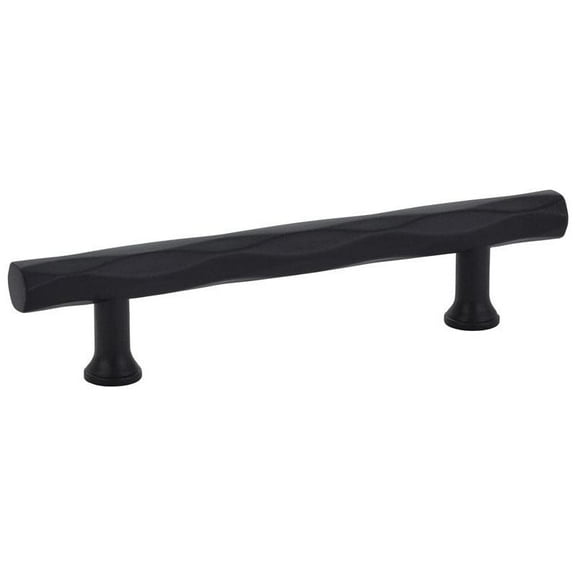 Emtek 86428US19 3.5 in. Tribeca Cabinet Pull, Flat Black