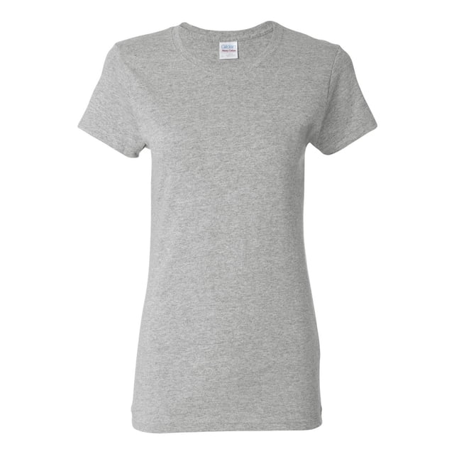 T-Shirt en Coton Épais pour Femmes, 2TG, Gris Sport