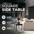 thumbnail image 2 of Open Box Jack Post Outdoor Hardwood Square Patio Dining Side End Table, Black, 2 of 8