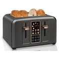 thumbnail image 1 of SEEDEEM 4-Slice Toaster, Dark Metallic with LCD Display, Touch Buttons, 1 of 5