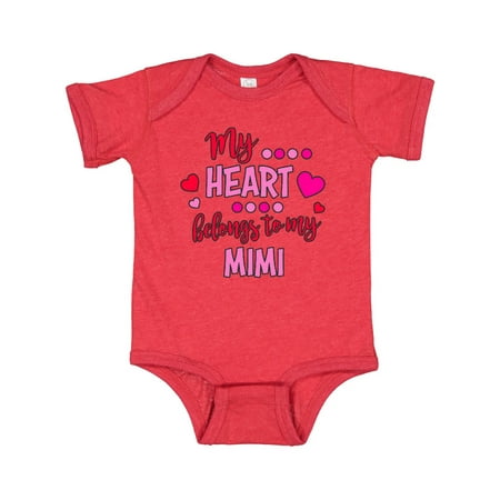 

Inktastic My Heart Belongs to my Mimi Gift Baby Boy or Baby Girl Bodysuit