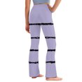 thumbnail image 5 of Gpaecead Girls' Leggings Cross Stripe Pants Color Block Soft Stretchy High Waisted Pants for Kids Child Yoga Dance 10 Years Purple, 5 of 9