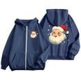 thumbnail image 4 of Telankuip Women's 2025 Christmas Oversized Zip-Up Hoodies Fall Winter Warm Comfy Long Sleeve Sweatshirts Cute Santa Claus Printed X-Mas Holiday Full Zipper Hooded Jacket Navy S, 4 of 8