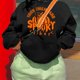 thumbnail image 1 of Sudadera Con Capucha Con Bolsillo De Canguro Con Estampado De Halloween, Sudadera Con Capucha De Manga Larga Informal Con Cordón, Ropa De Mujer, 1 of 4