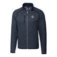 thumbnail image 2 of Men's Cutter & Buck  Heather Navy North Carolina Tar Heels Vault Mainsail Sweater-Knit Full-Zip Jacket, 2 of 3
