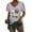 Grey, variant on Short Sleeve Shirts for Women Baseball Season Solid Color Sports Top V Neck Loose Short Sleeved Shirt T-Shirt