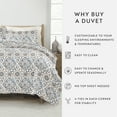 thumbnail image 3 of Noble Linens Oasis Taupe 3-Piece Patterened Duvet Cover Set, Queen, 3 of 6