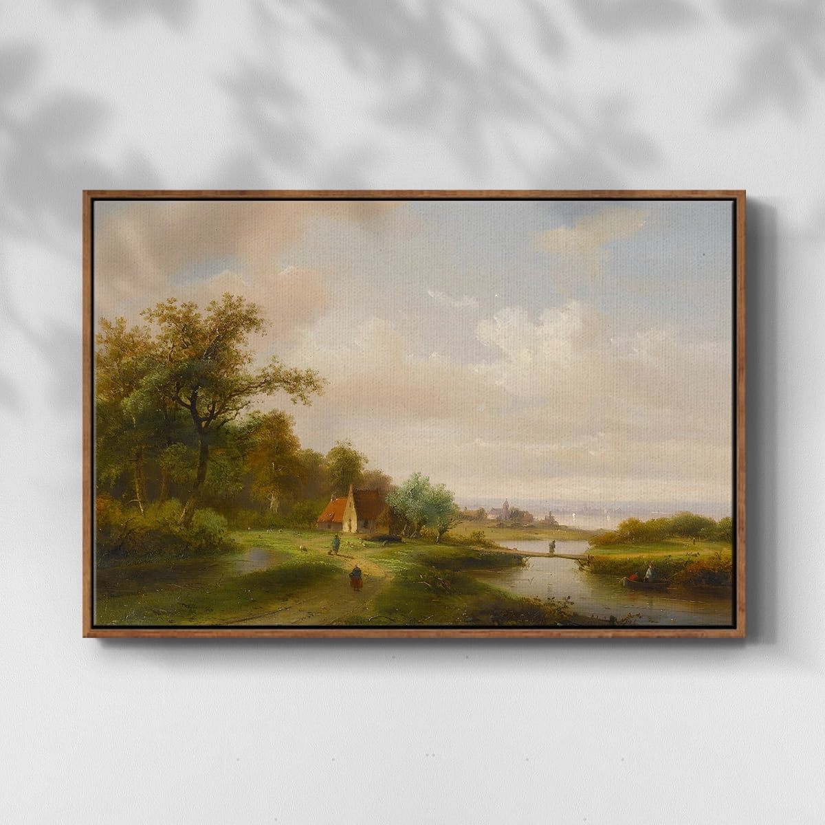 Vintage Animal Print-XII By Wexford Home Framed in Walnut Wood Gallery Wrapped Canvas 25 in. x 37 in.