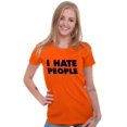 thumbnail image 4 of I Hate People Sarcastic Cynical Humor Womens Fitted Plus Size Graphic Tee Brisco Brands 2X, 4 of 5