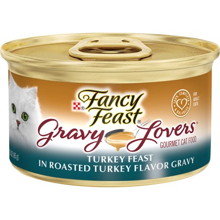 Fancy Feast Gravy Wet Cat Food, Gravy Lovers Turkey Feast in Roasted Turkey Flavor Gravy, 3 oz. Can