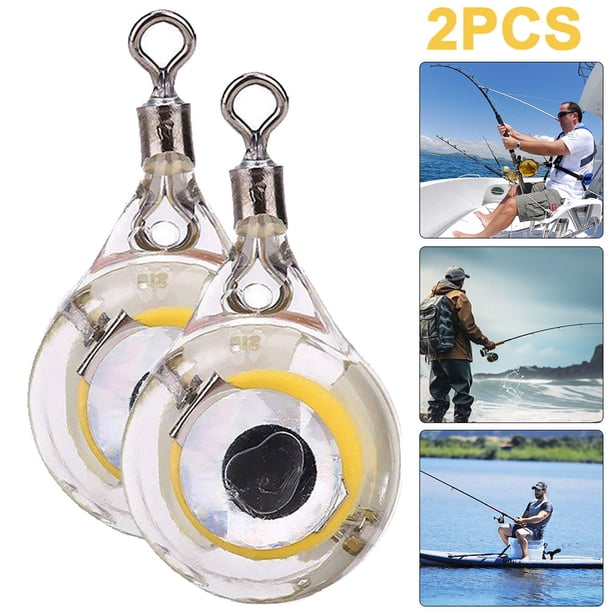 Trampa para Señuelos Pesca LED Kuymtek Ojo Cebo Calamar Azul 2 Uds