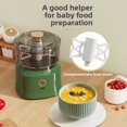 thumbnail image 3 of Multifunctional meat grinder, wireless electric cooking machine, household kitchen garlic masher, baby food supplement machine, stainless steel cutter head, 350ml capacity, removable and washable., 3 of 8