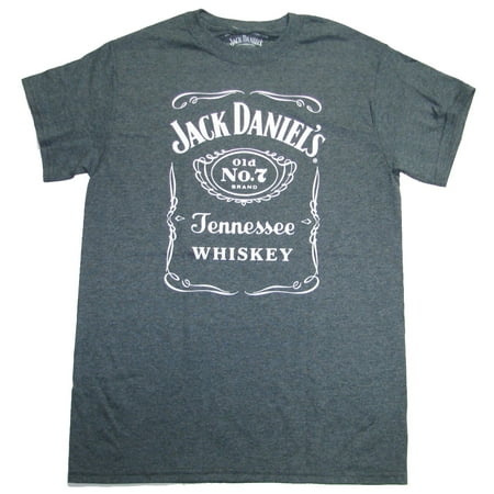 Jack Daniels T-shirt Black Logo Tee Front (Best Thing To Mix With Jack Daniels Honey)