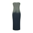 thumbnail image 4 of SBYOJLPB Women's Fashion Spicy Girl Gradual Bra Cut Wrap Hip Elastic Denim Dress Multicolor 6(M), 4 of 7