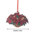 2PC Hangs, Prelit Artificial Christmas Hanging Basket Pendant