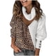 thumbnail image 2 of Pntutb Mujeres Fashoin Imprimir Patchwork Mangas Largas Cuello Alto Suéter Tejer top Pntutb Pntutb-220, 2 of 5