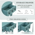thumbnail image 6 of Console Table, Console Tables for Entryway with 4 Drawers and Open Storage Shelf, 60" Long Sofa Table in Solid Wood, Narrow Console Table for Living Room, Couch, Hallway, Foyer, Kitchen Counter, Green, 6 of 9