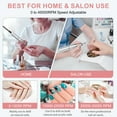 thumbnail image 6 of INSMART Cordless Nail Drill, Professional 45000RPM Electric Nail File Kit with LCD Display, Charging Base & 78 Accessories, 6 of 7