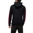thumbnail image 4 of CULTURA Men's Active Fashion Hooded Fleece Sport Sweater For Gym & Running, Athletic Hoodie Zipper , Black/Red, Small, 4 of 4