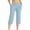 Light Blue Pants for Women, variant on AINIYS High Waisted Tailored Straight Leg Capris Pants for Women Office Date Daily Light Blue L