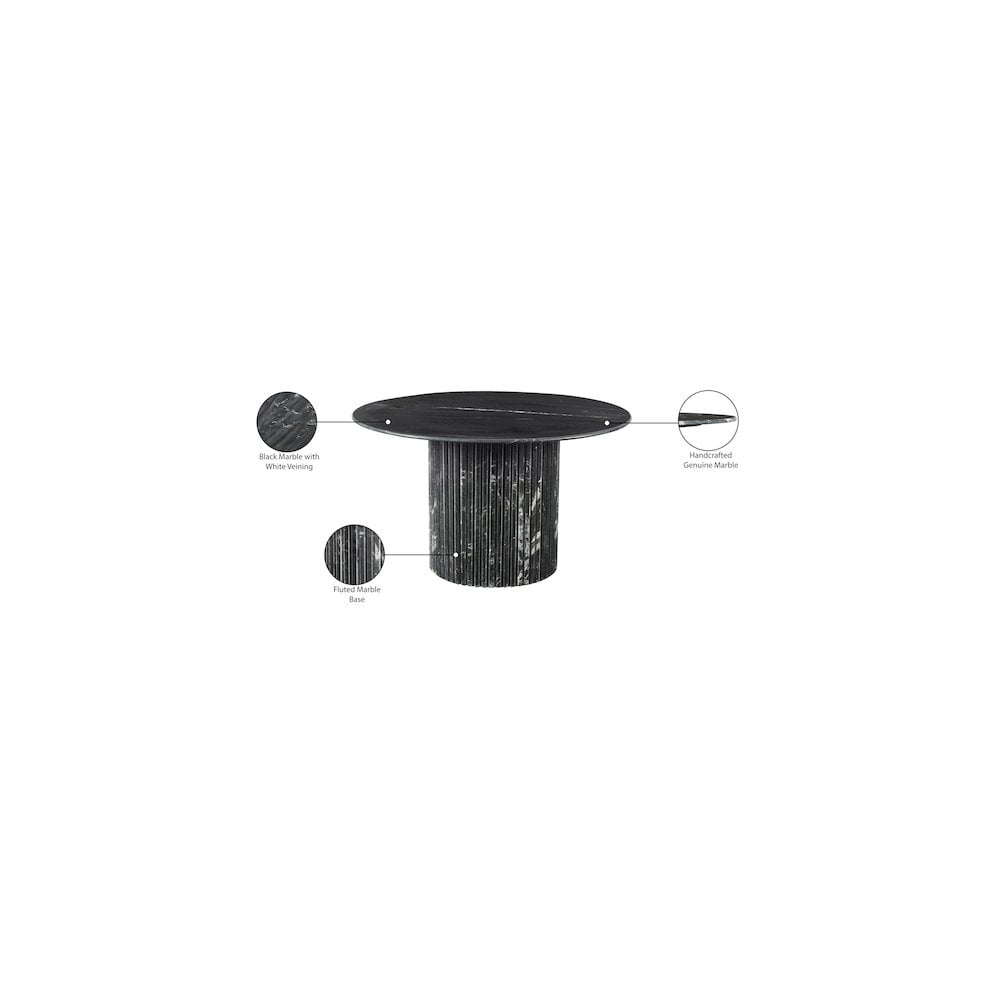 Meridian Furniture Genoa Black Marble Dining Table