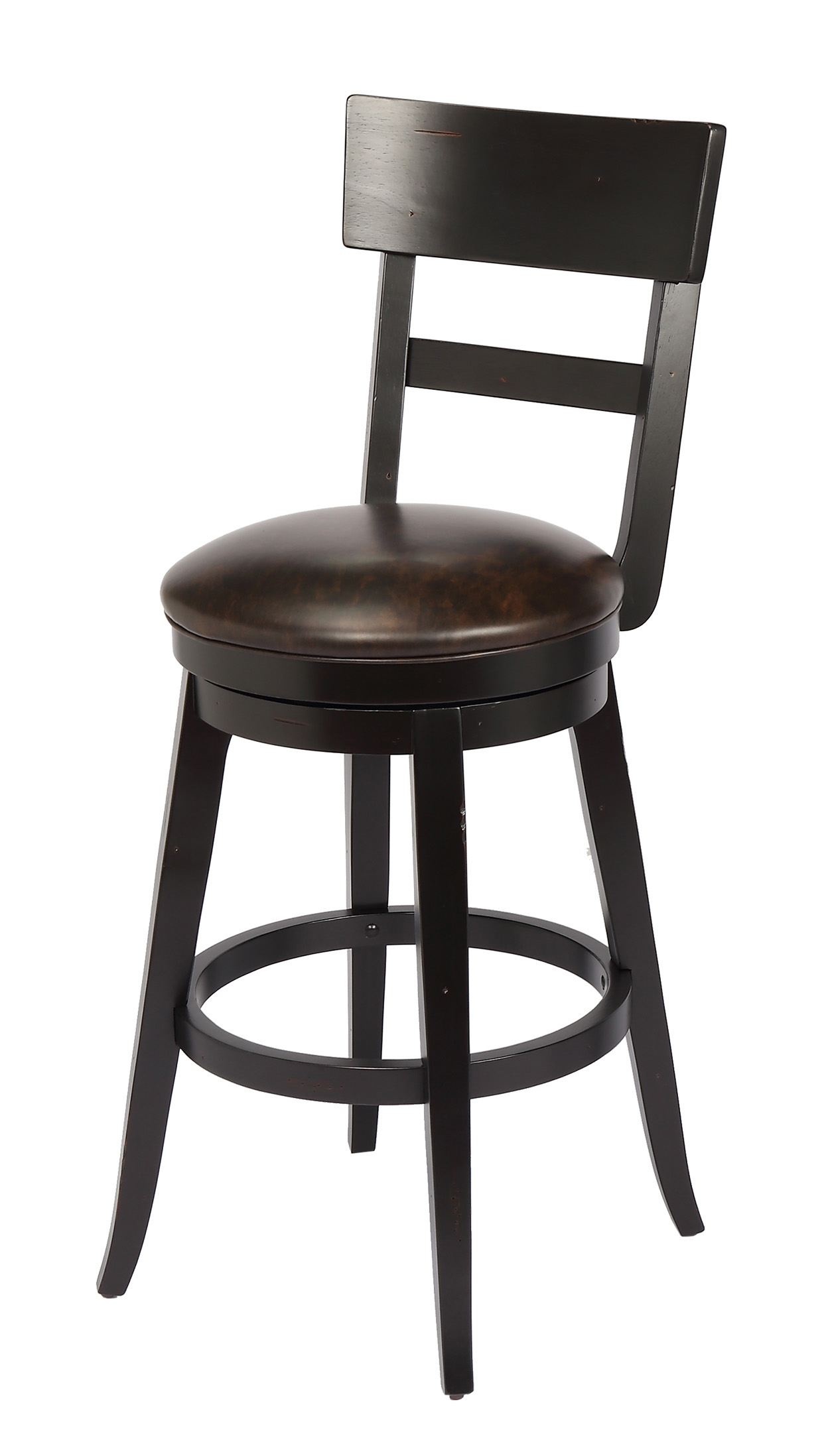 Alex Bar Height Swivel Stool, Black