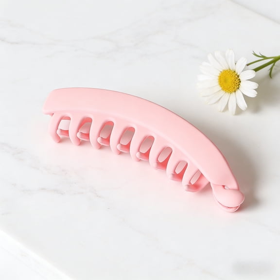 Shipiny Large Banana Hair Clip, Strong Grip Fixed Hairpin, High Ponytail Artifact, Stylish Durable Hair Accessory for Daily Wear and Party Hairstyle, Pink