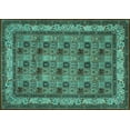 thumbnail image 1 of Ahgly Company Indoor Rectangle Persian Turquoise Blue Traditional Area Rugs, 3' x 5', 1 of 4