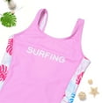 thumbnail image 5 of Girls One Piece Swimsuits Tropical Leaf Print Spaghetti Strap Boy Shorts Surf Casual Swimsuit Size 3-4Y, 5 of 9