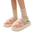 thumbnail image 6 of NexTorq Checkered Slipper House Slippers for Women Men Plush Warm Fuzzy Slippers Flyffy Bedroom Shoes Indoor Slip On US:9 (EU:40-41), 6 of 6